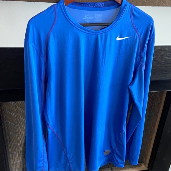 blue dri fit long sleeve